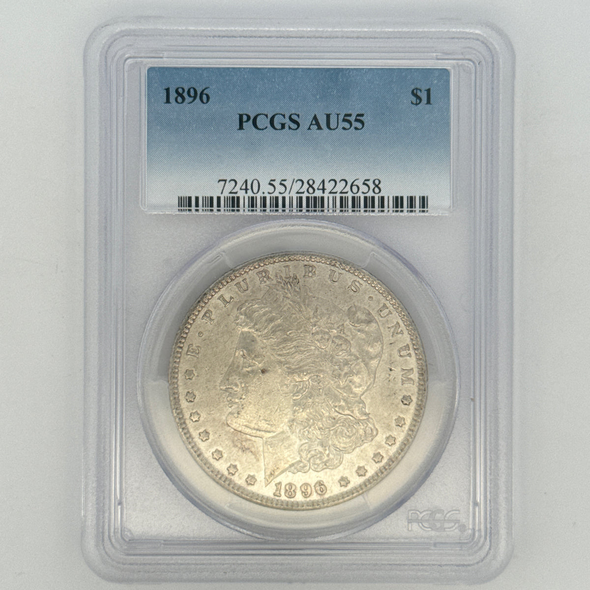 1896 Morgan Silver Dollar AU55 PCGS Graded