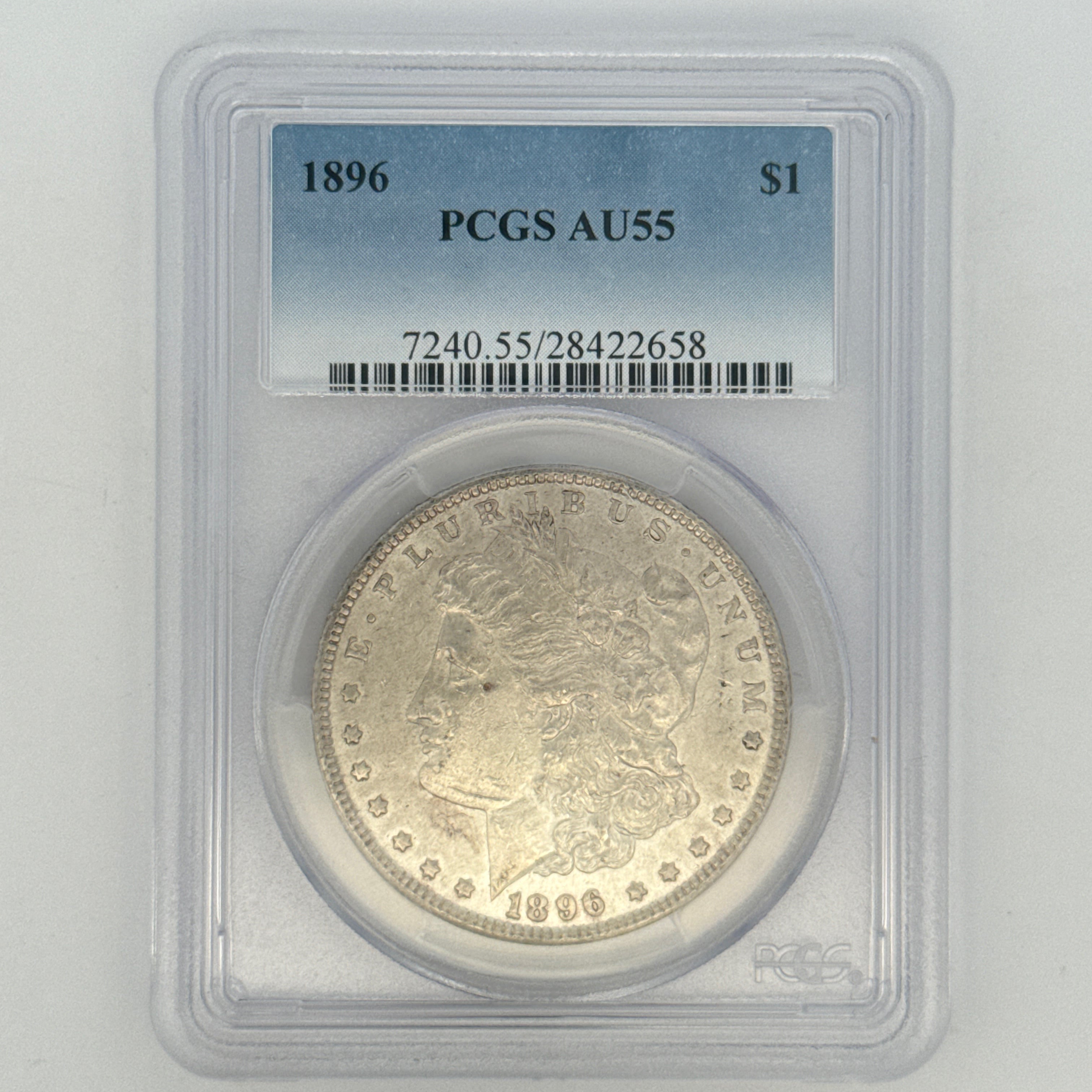 1896 Morgan Silver Dollar AU55 PCGS Graded