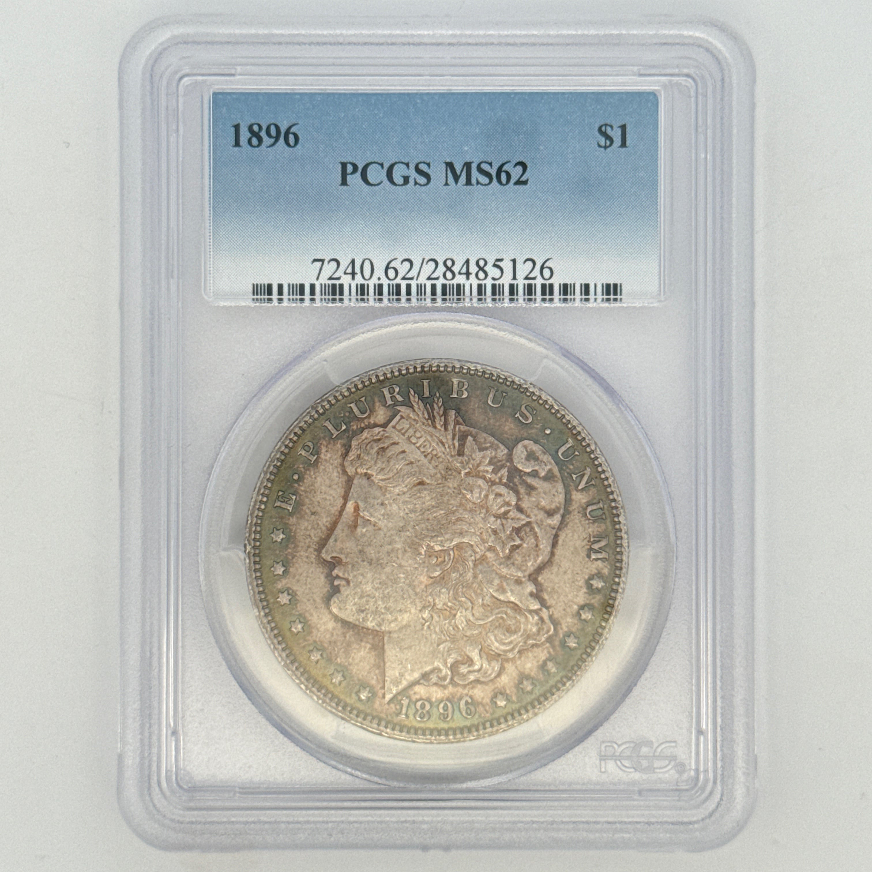 1896 Morgan Silver Dollar MS62 PCGS Graded