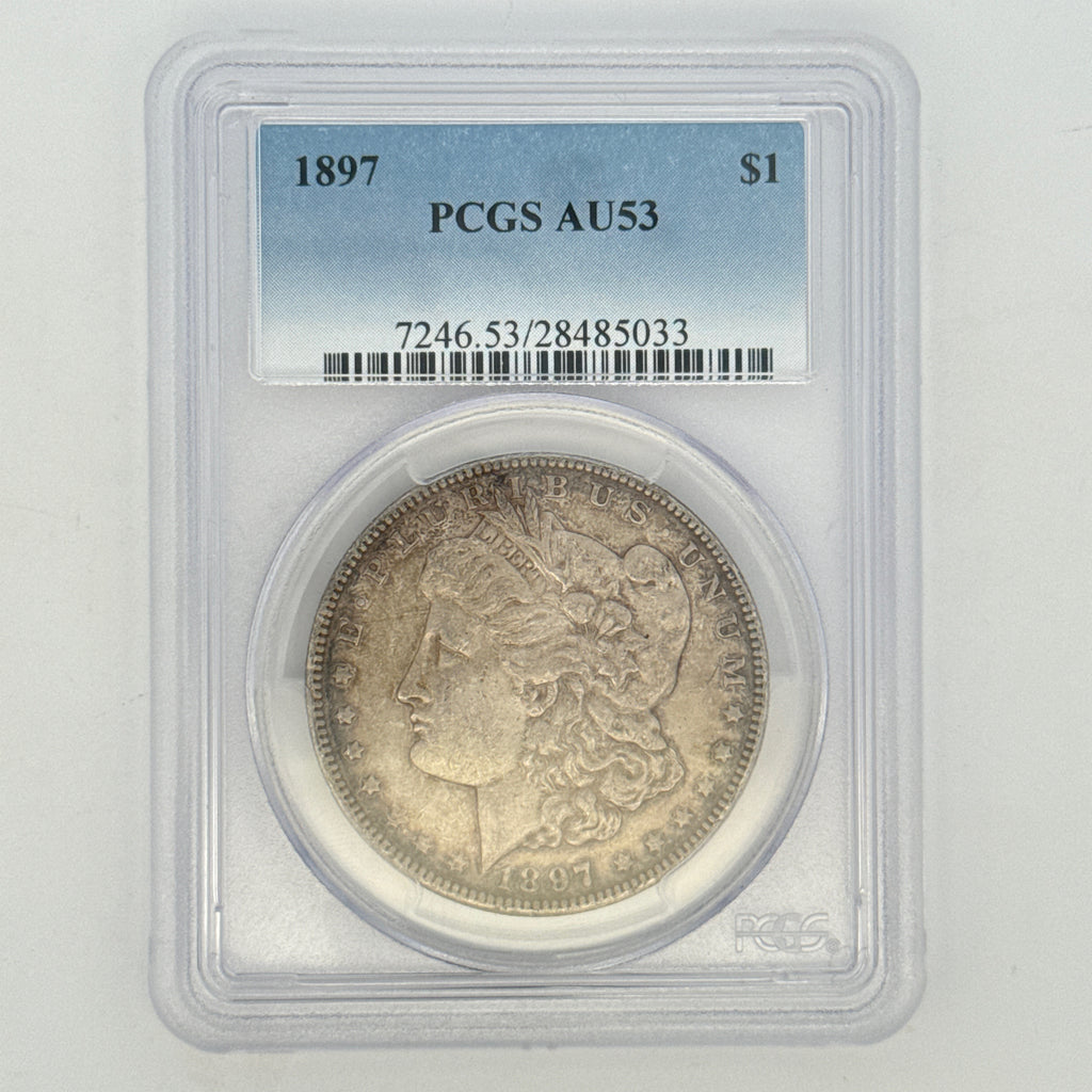 1897 Morgan Silver Dollar AU53 PCGS Graded