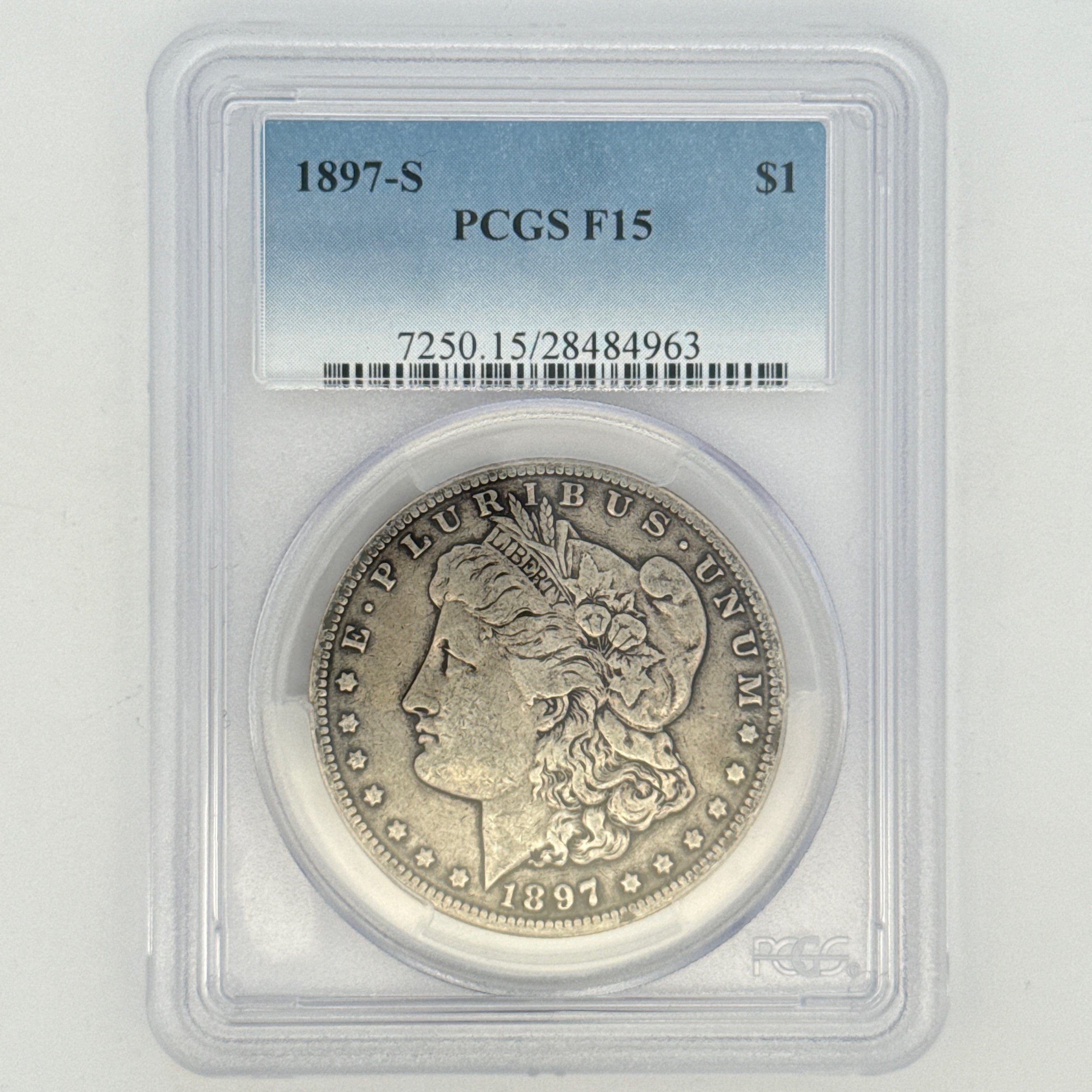 1897-S Morgan Silver Dollar F15 PCGS Graded