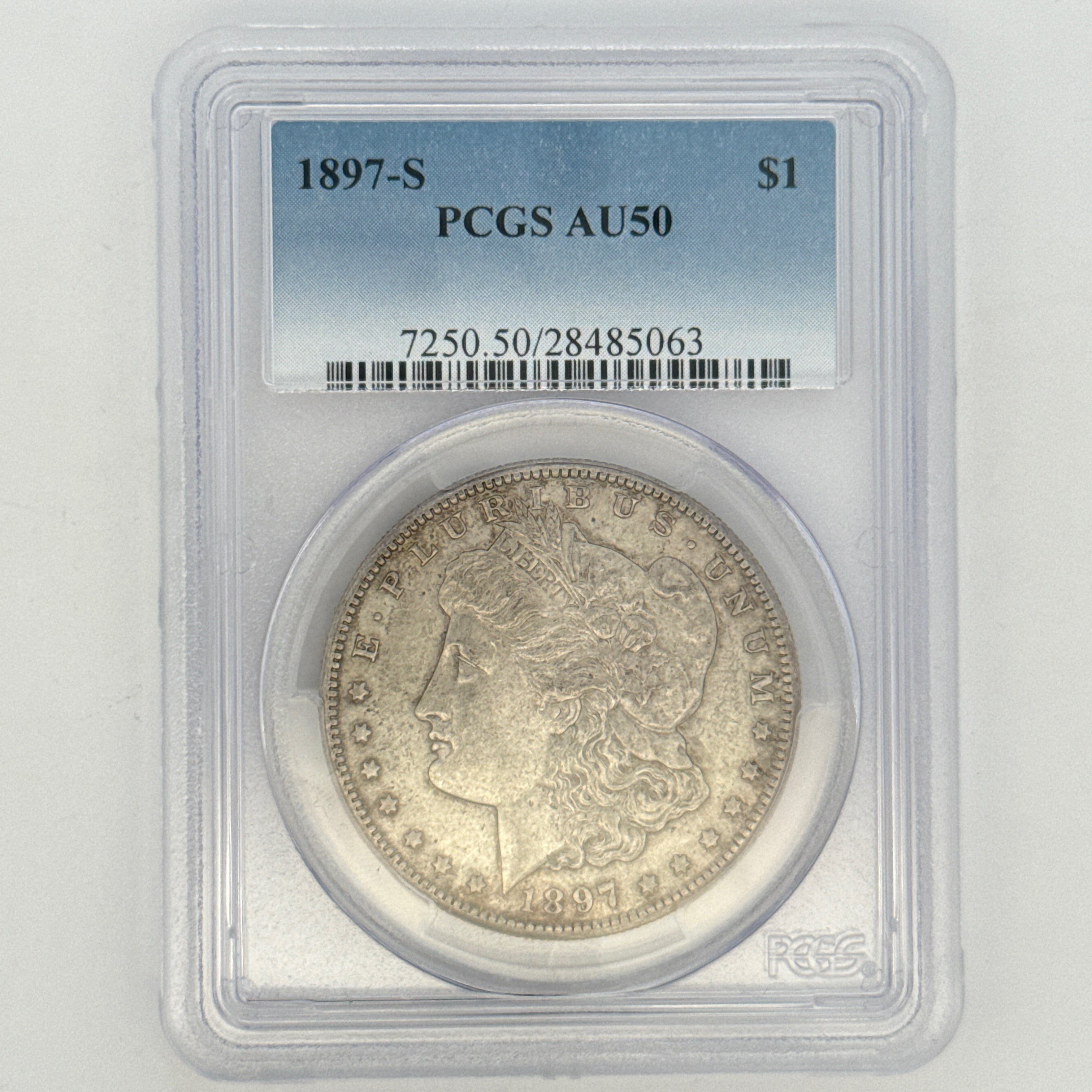 1897-S Morgan Silver Dollar AU50 PCGS Graded