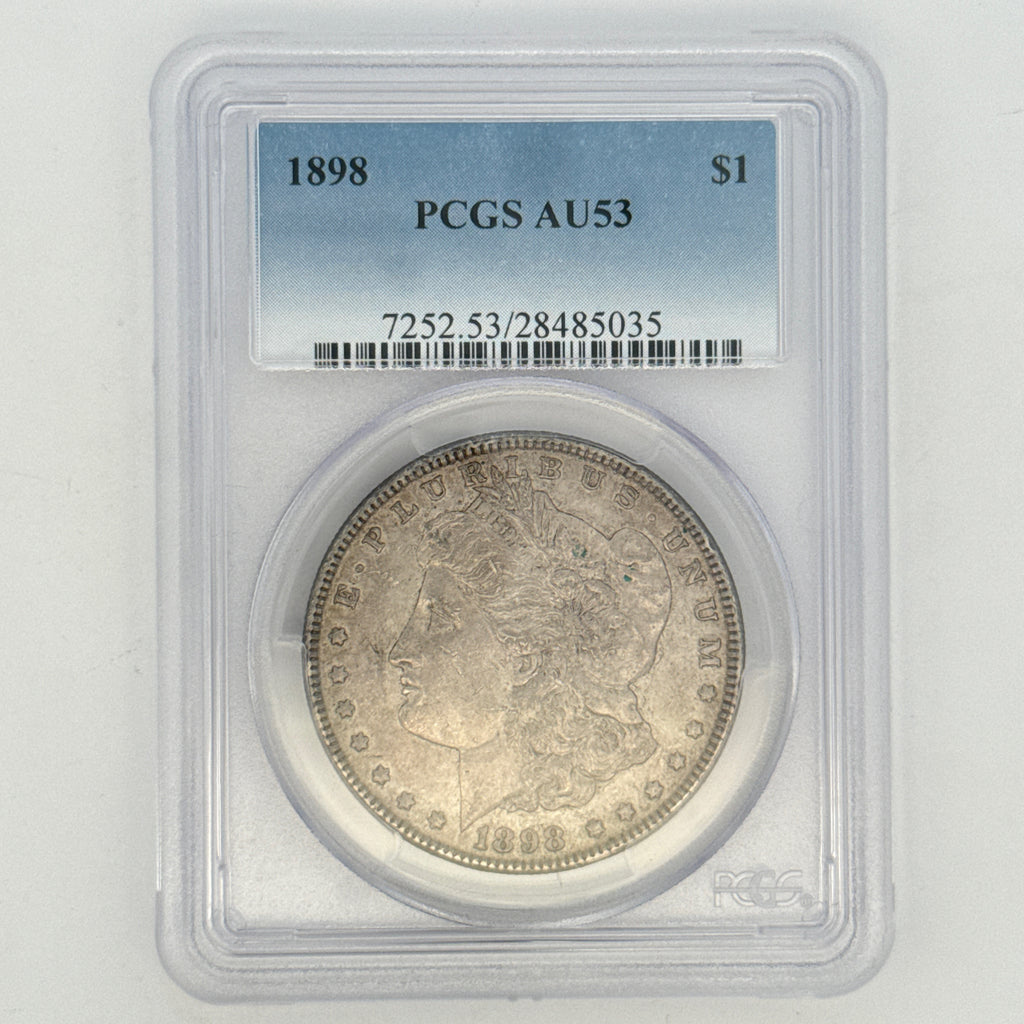 1898 Morgan Silver Dollar AU53 PCGS Graded