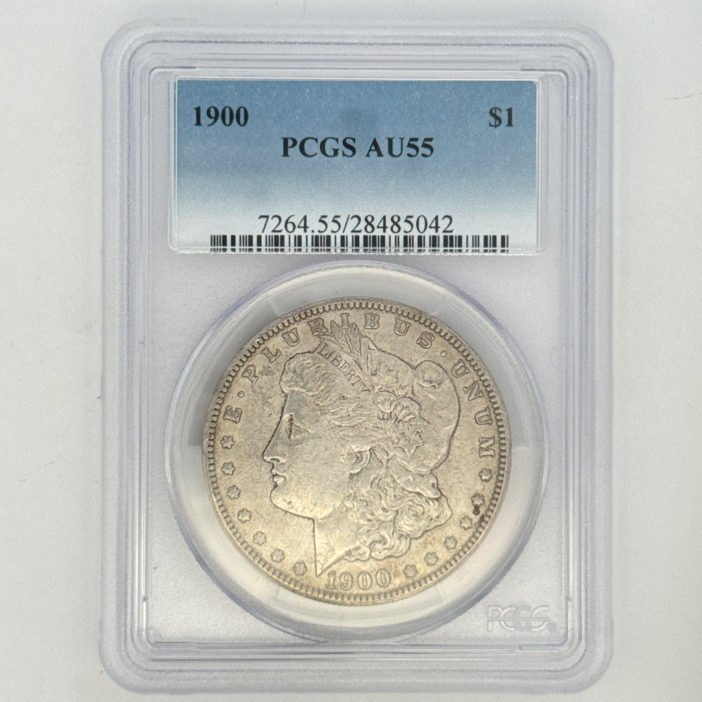 1900 Morgan Silver Dollar AU55 PCGS Graded