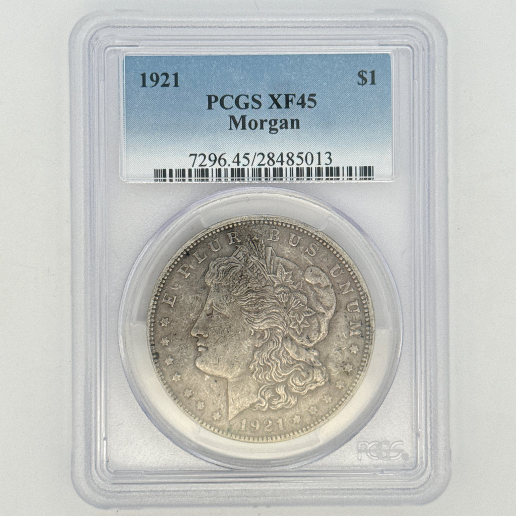 1921 Morgan Silver Dollar XF45 PCGS Graded