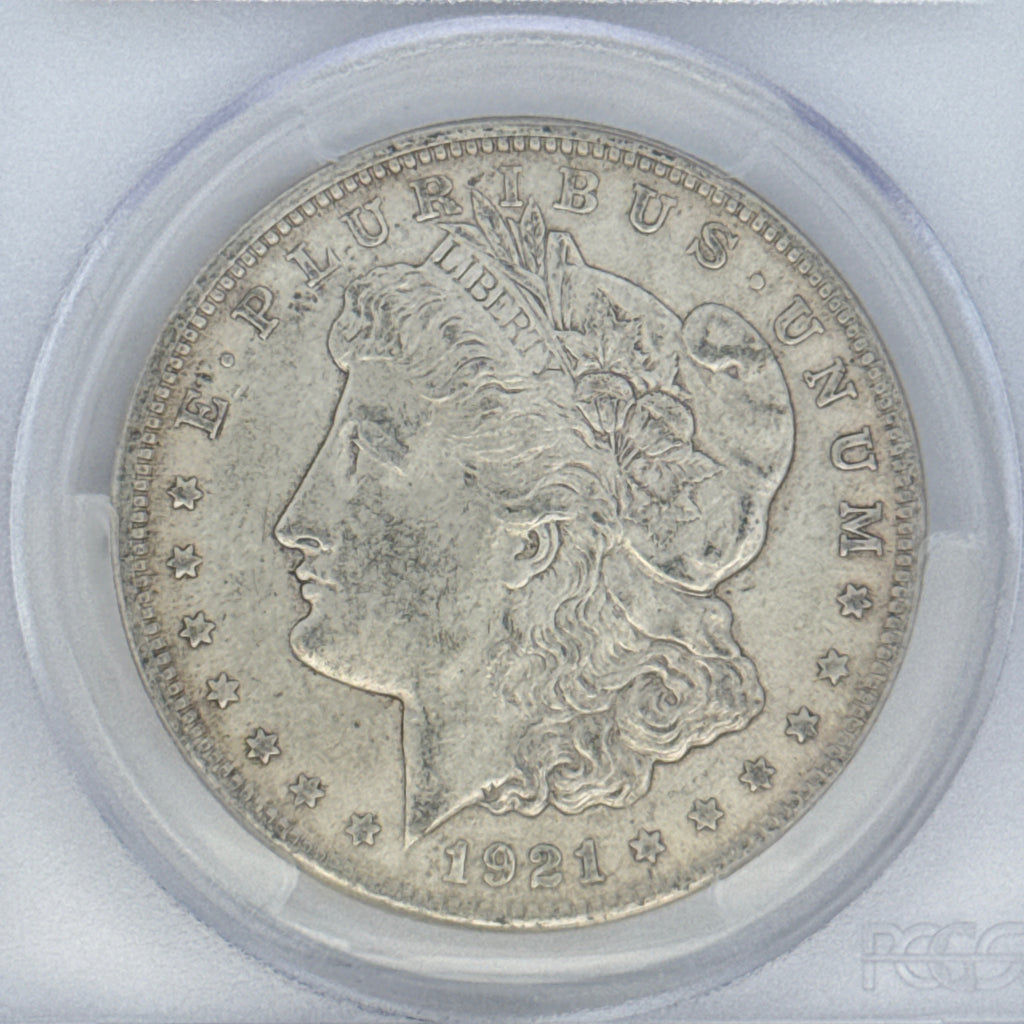 1921 Morgan Silver Dollar AU50 PCGS Graded