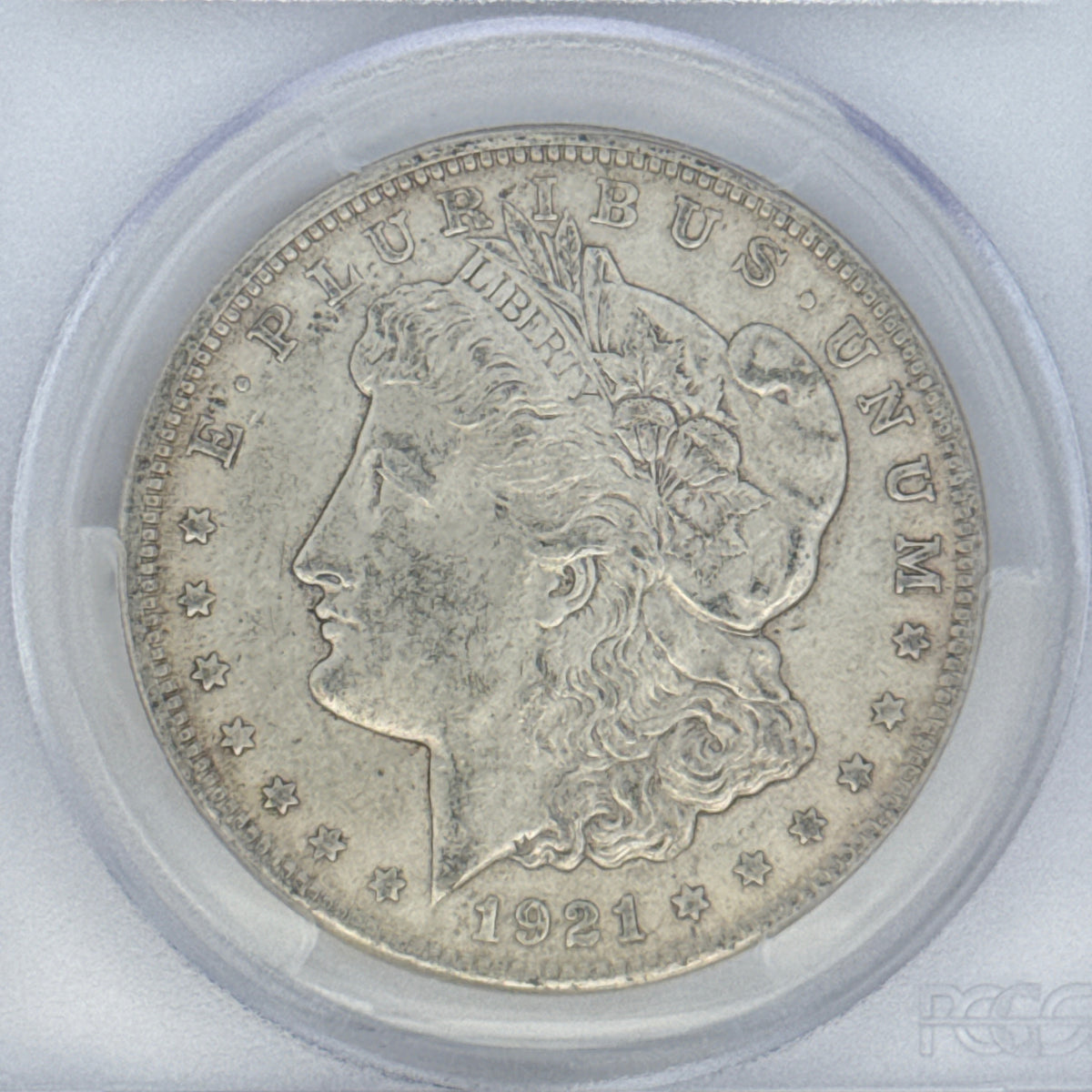 1921 Morgan Silver Dollar AU50 PCGS Graded
