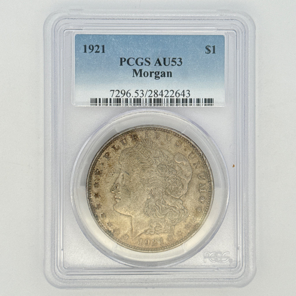 1921 Morgan Silver Dollar AU53 PCGS Graded
