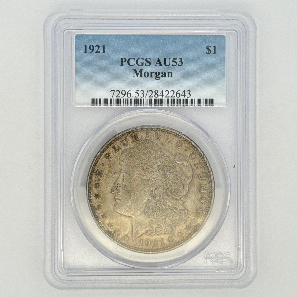 1921 Morgan Silver Dollar AU53 PCGS Graded