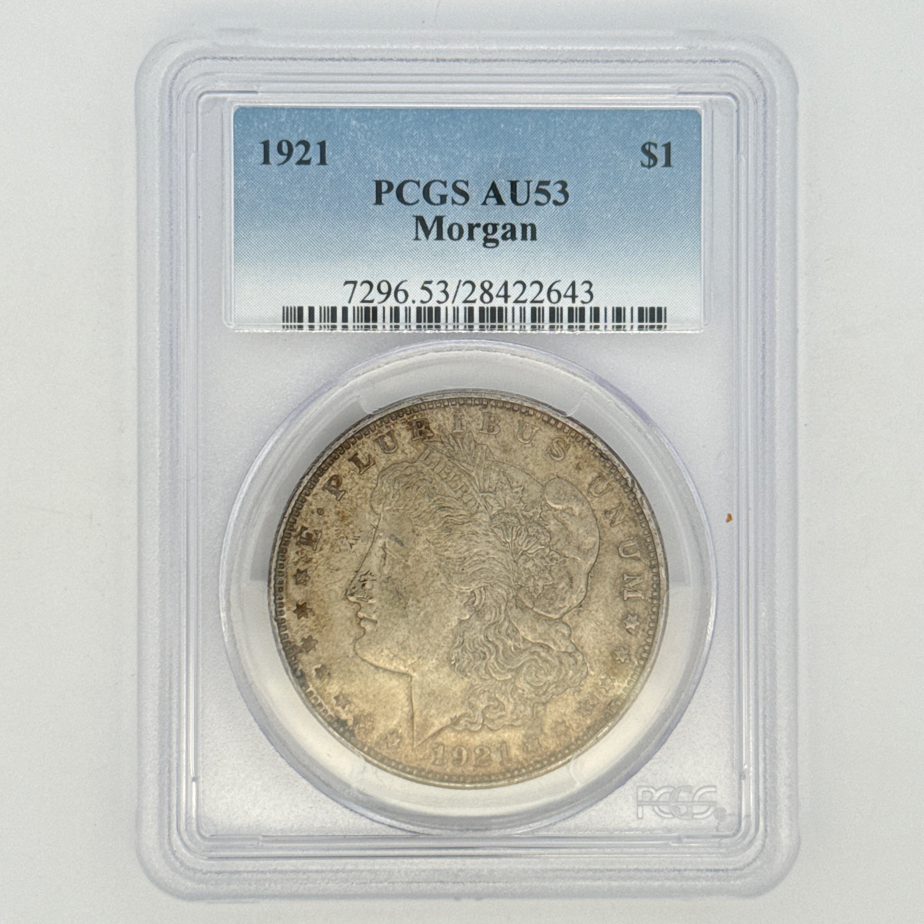 1921 Morgan Silver Dollar AU53 PCGS Graded
