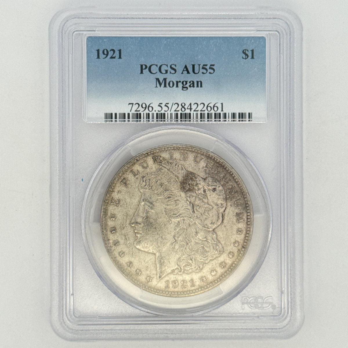 1921 Morgan Silver Dollar AU55 PCGS Graded