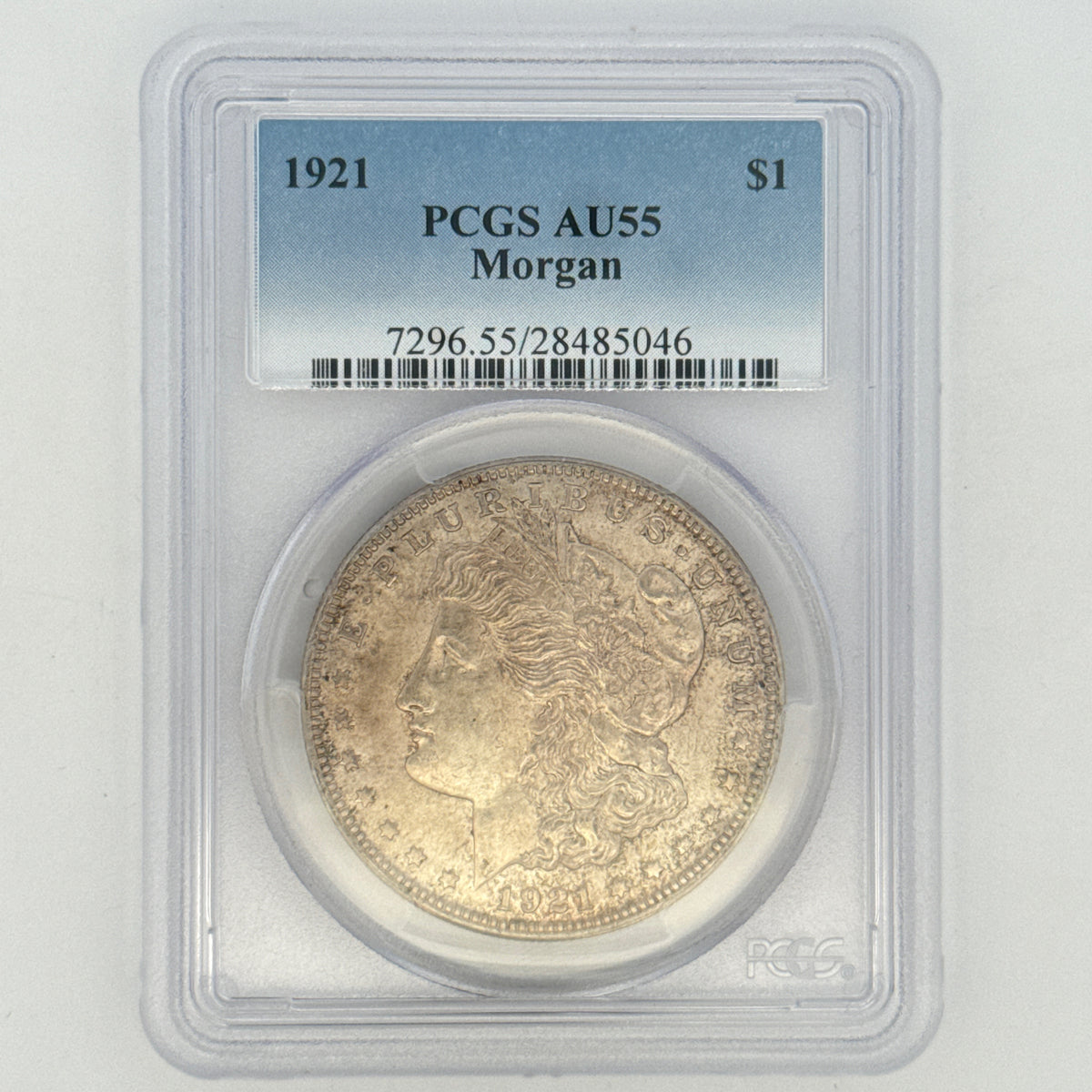 1921 Morgan Silver Dollar AU55 PCGS Graded