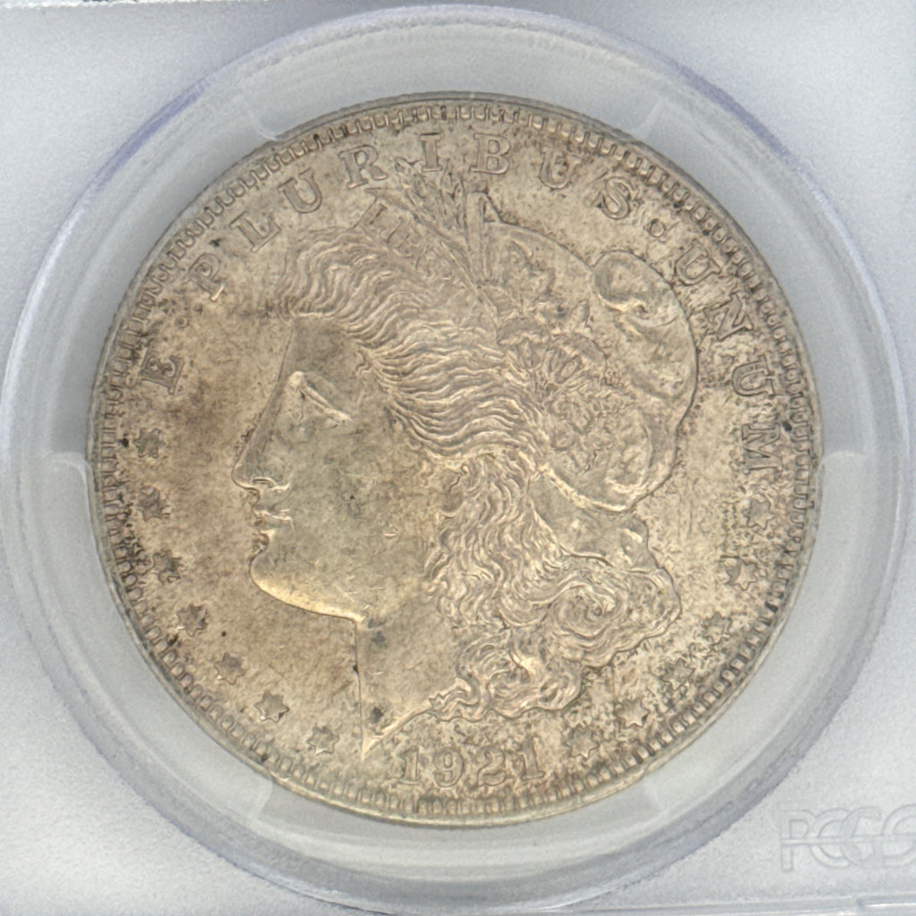 1921 Morgan Silver Dollar AU55 PCGS Graded