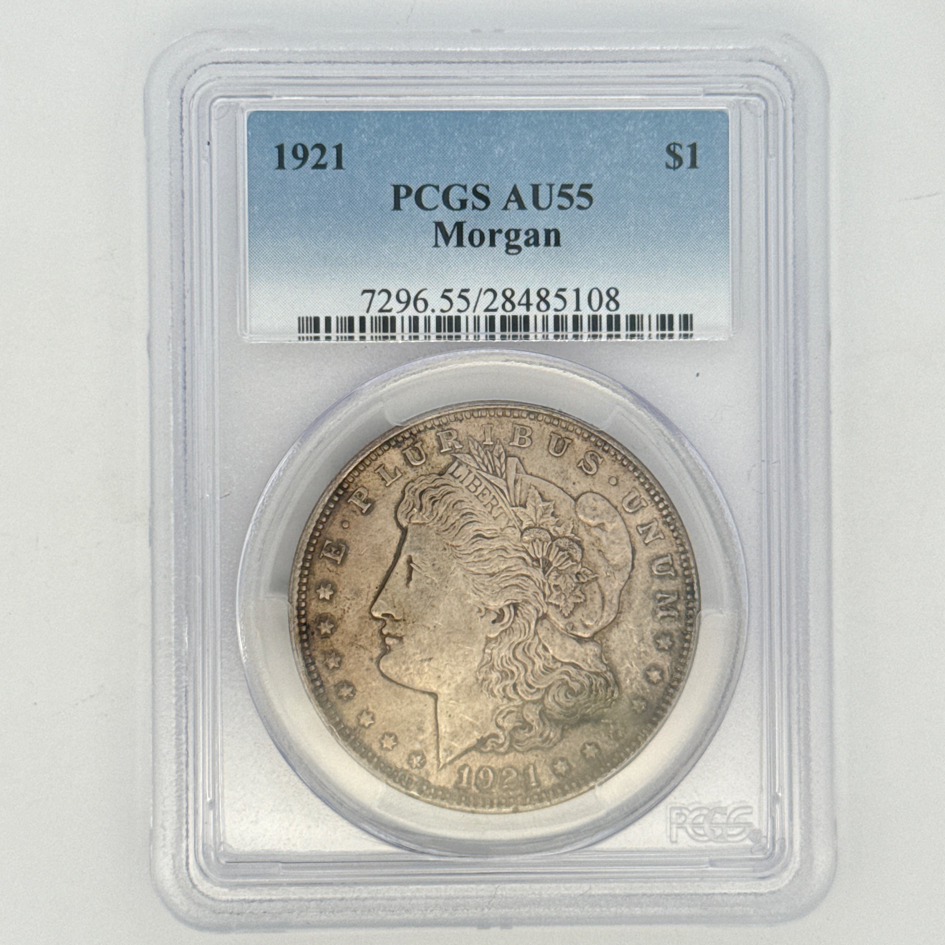 1921 Morgan Silver Dollar AU55 PCGS Graded
