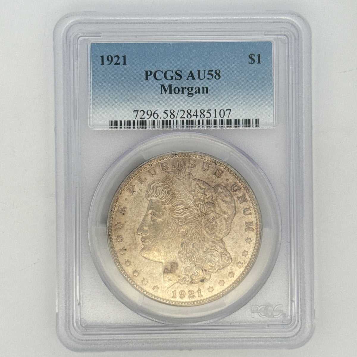 1921 Morgan Silver Dollar AU58 PCGS Graded