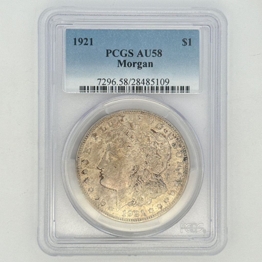 1921 Morgan Silver Dollar AU58 PCGS Graded