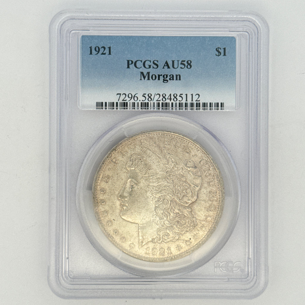 1921 Morgan Silver Dollar AU58 PCGS Graded