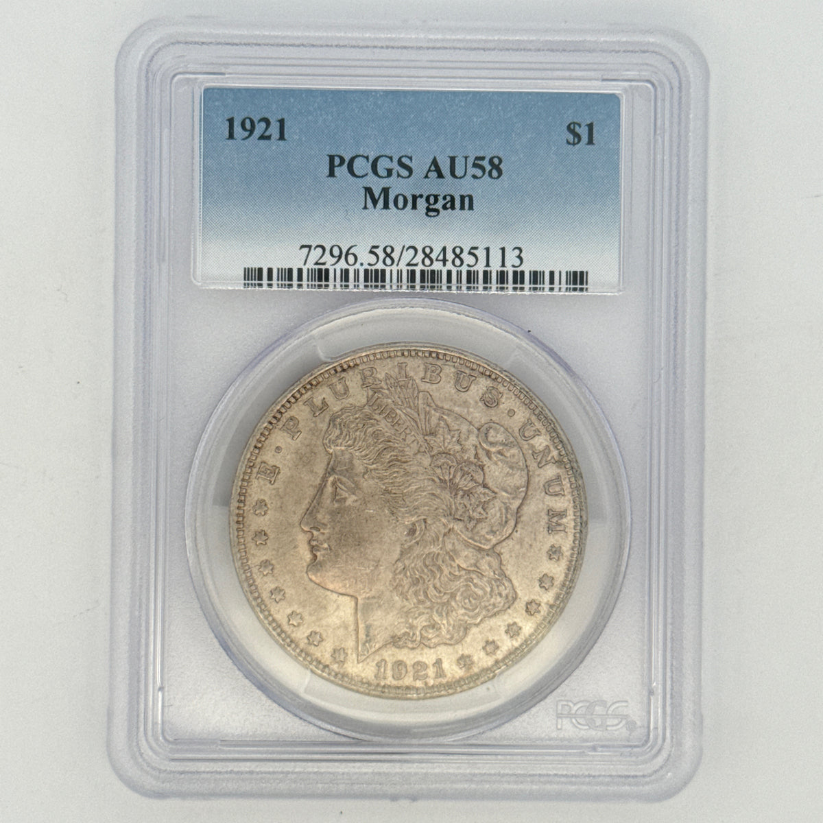 1921 Morgan Silver Dollar AU58 PCGS Graded