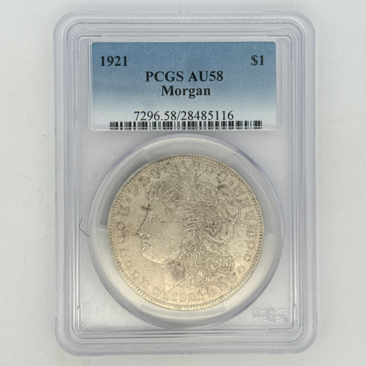 1921 Morgan Silver Dollar AU58 PCGS Graded