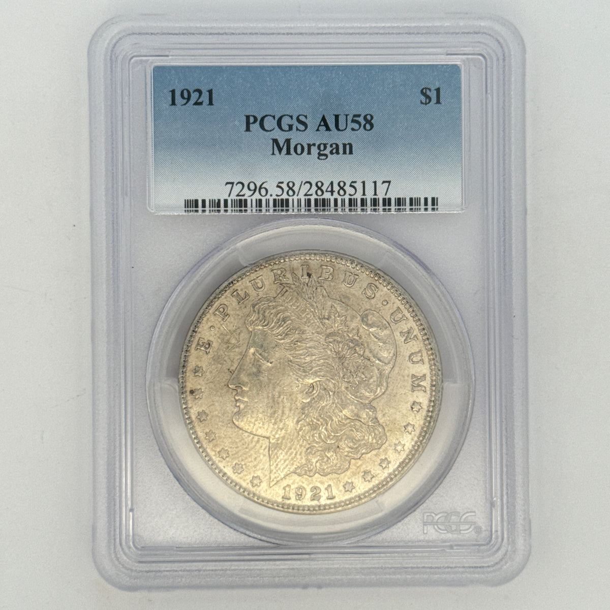 1921 Morgan Silver Dollar AU58 PCGS Graded