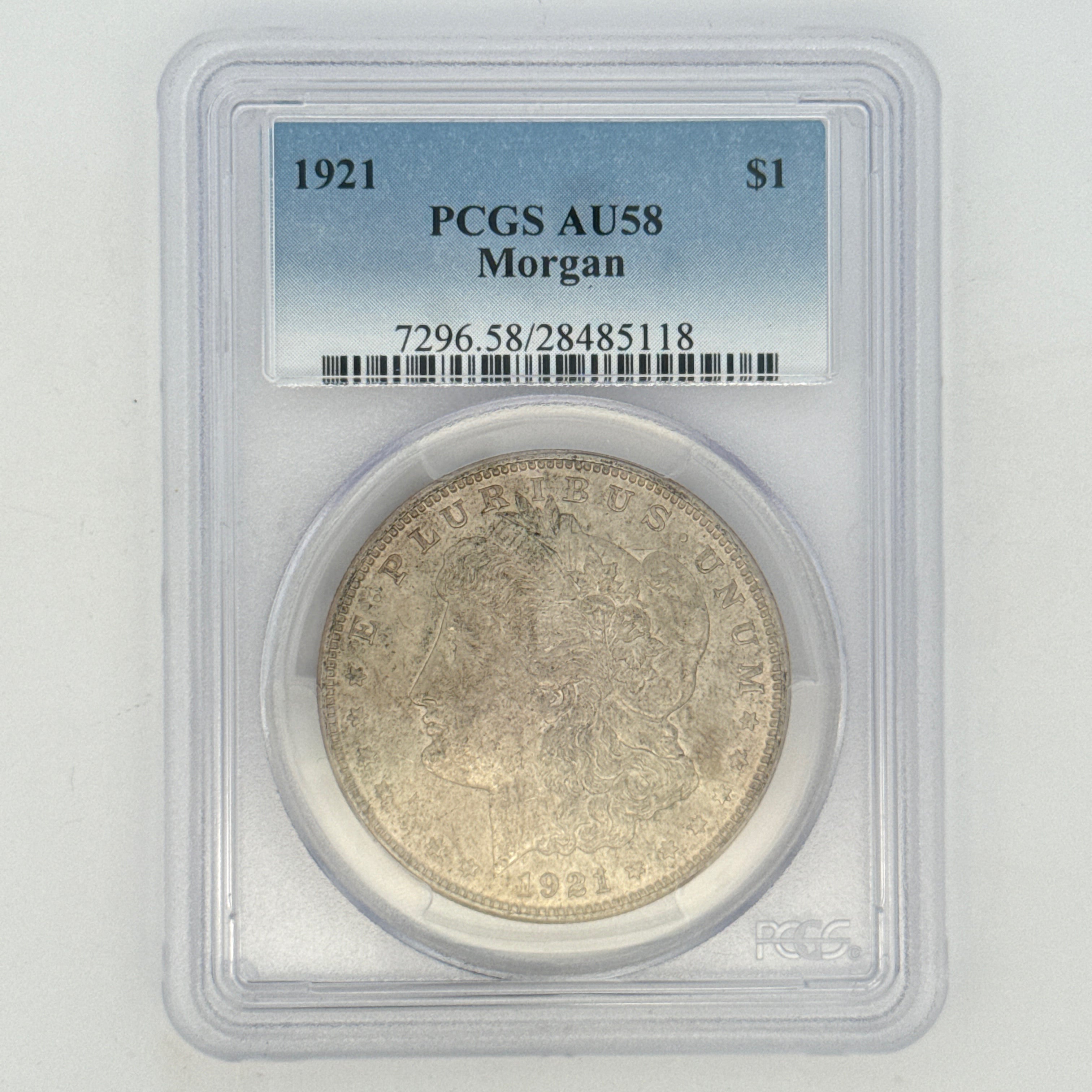 1921 Morgan Silver Dollar AU58 PCGS Graded