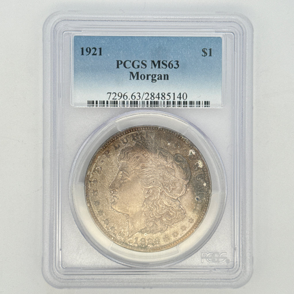 1921 Morgan Silver Dollar MS63 PCGS Graded