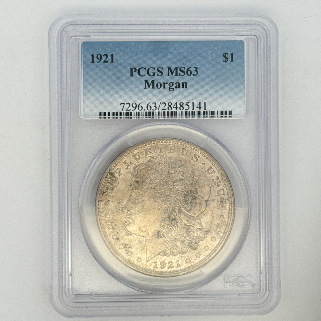 1921 Morgan Silver Dollar MS63 PCGS Graded