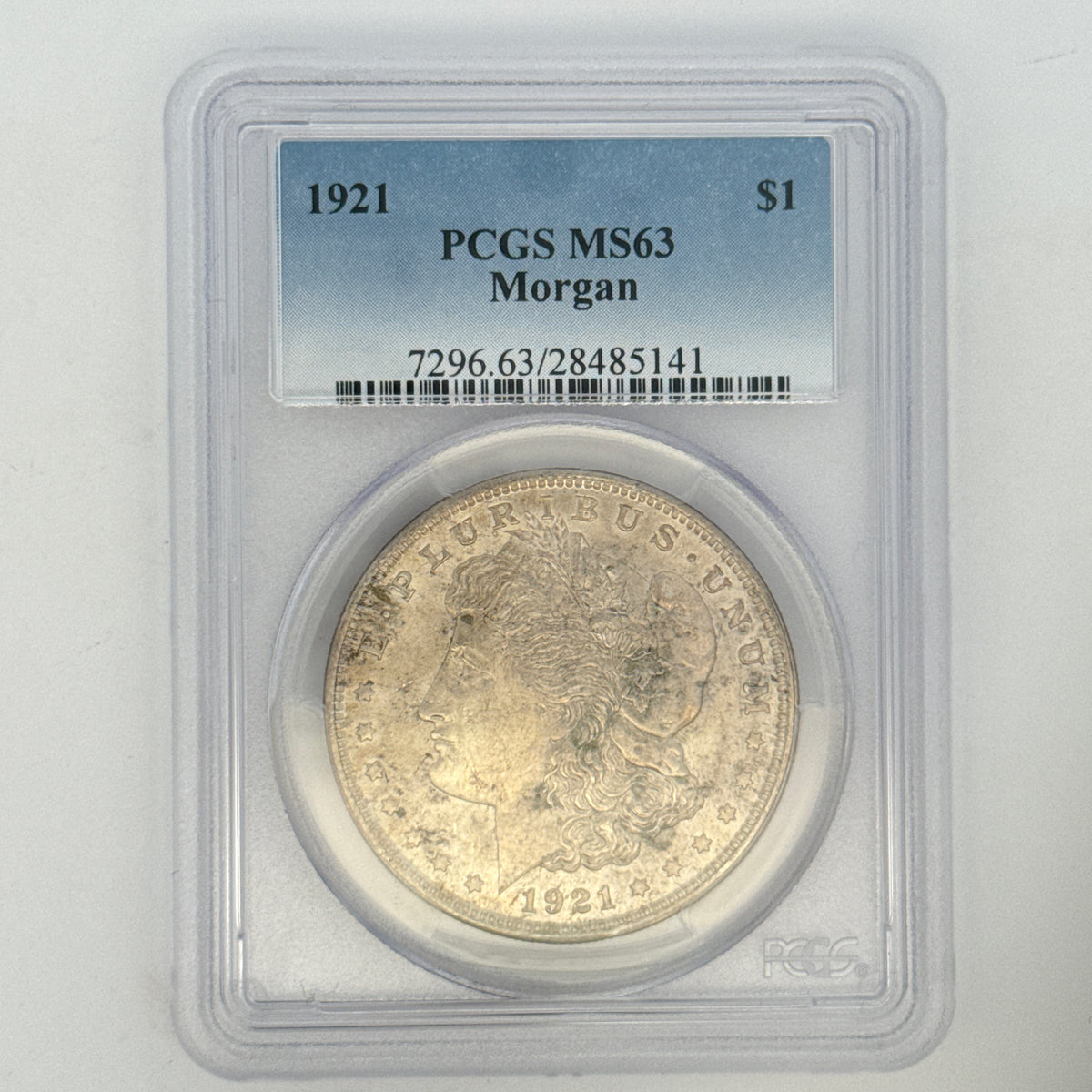 1921 Morgan Silver Dollar MS63 PCGS Graded