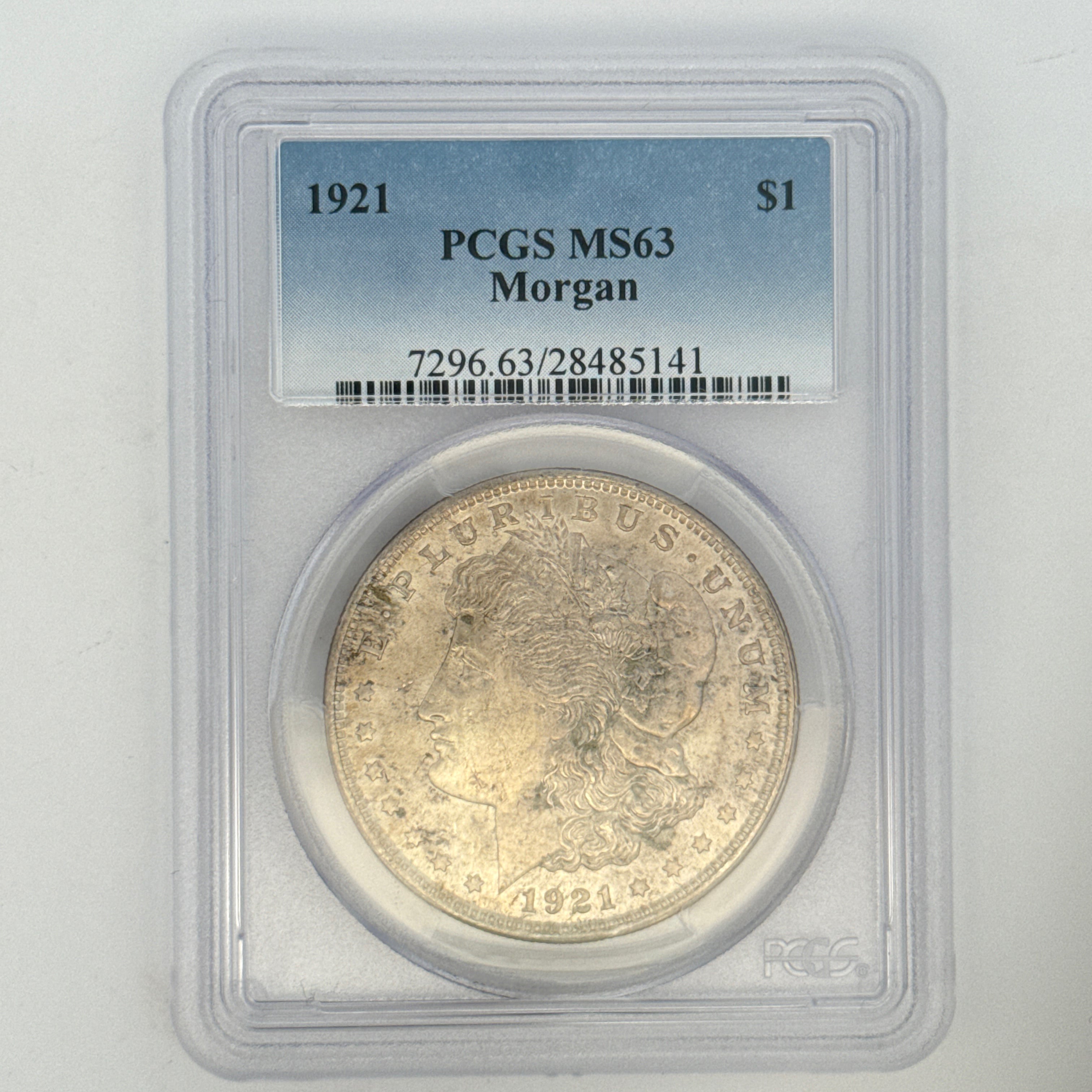 1921 Morgan Silver Dollar MS63 PCGS Graded
