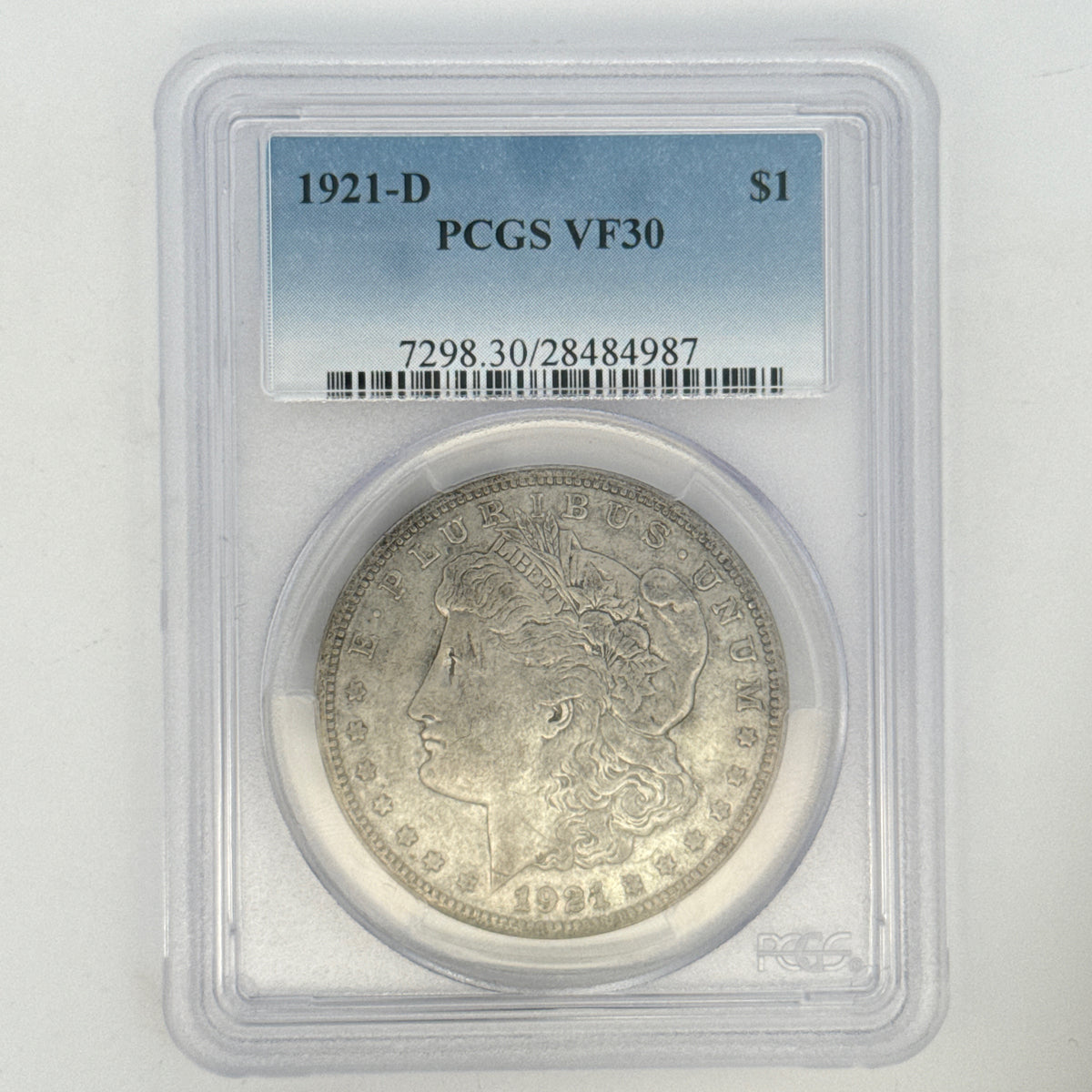 1921-D Morgan Silver Dollar VF30 PCGS Graded