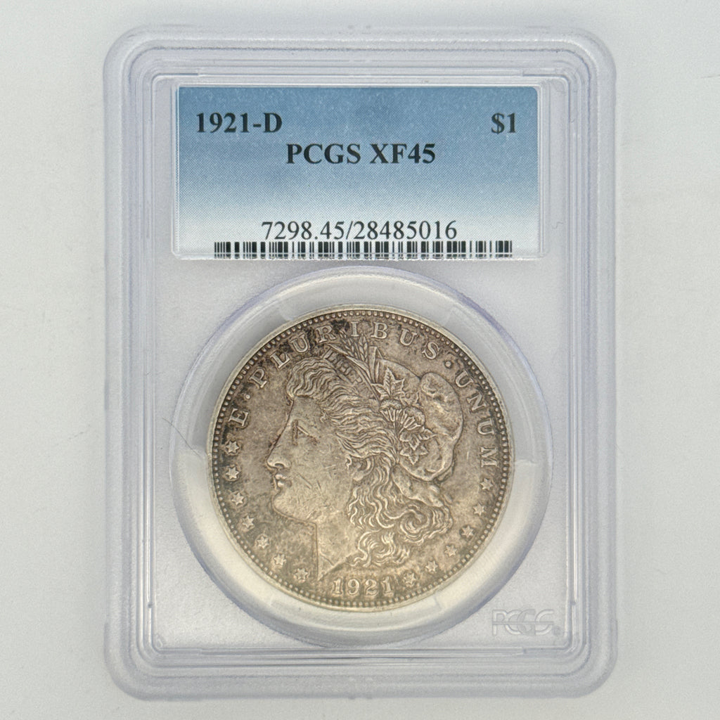 1921-D Morgan Silver Dollar XF40 PCGS Graded