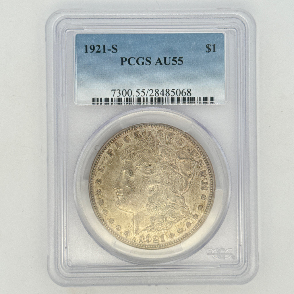 1921-S Morgan Silver Dollar AU55 PCGS Graded