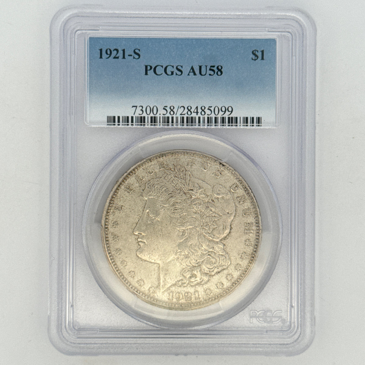 1921-S Morgan Silver Dollar AU58 PCGS Graded