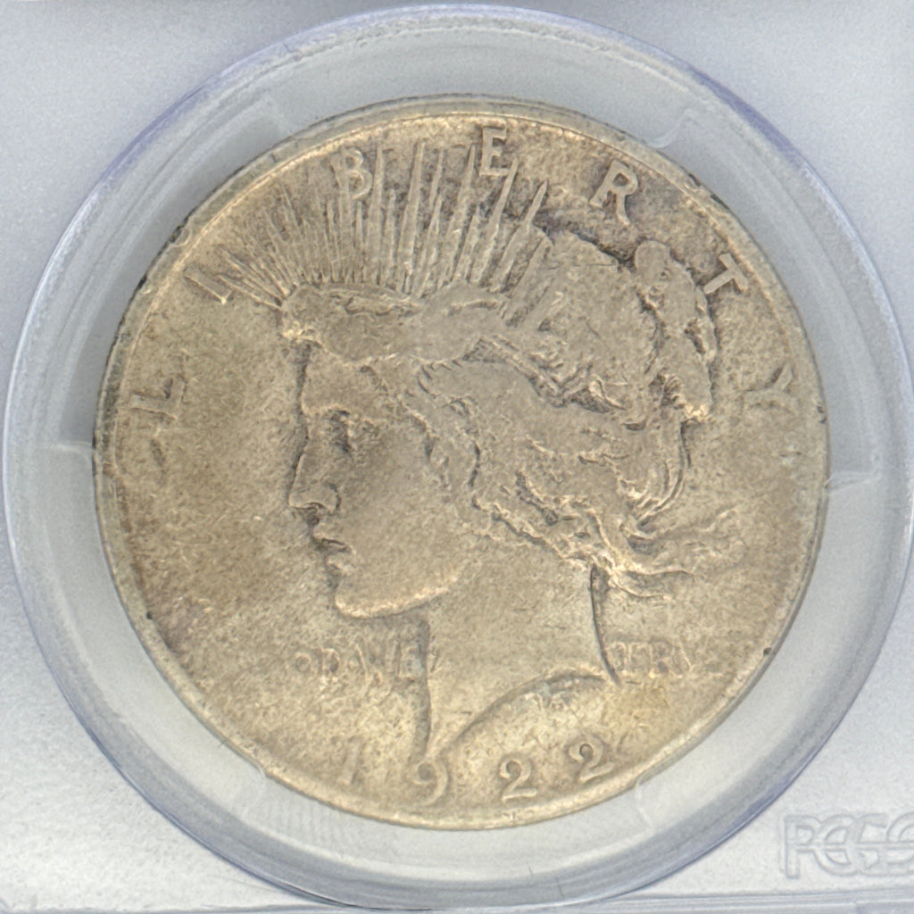 1922-S Peace Silver Dollar F15 PCGS Graded