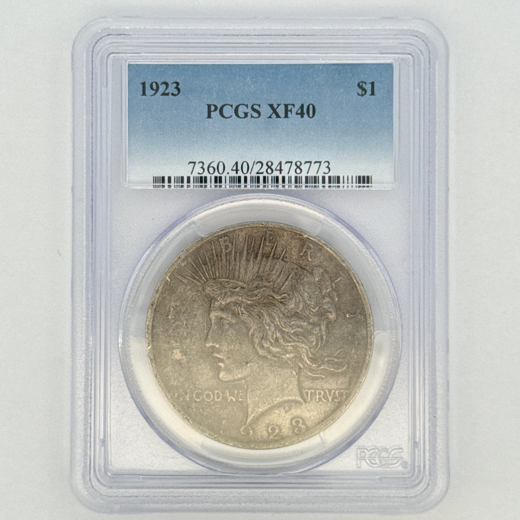1923 Peace Silver Dollar XF40 PCGS Graded