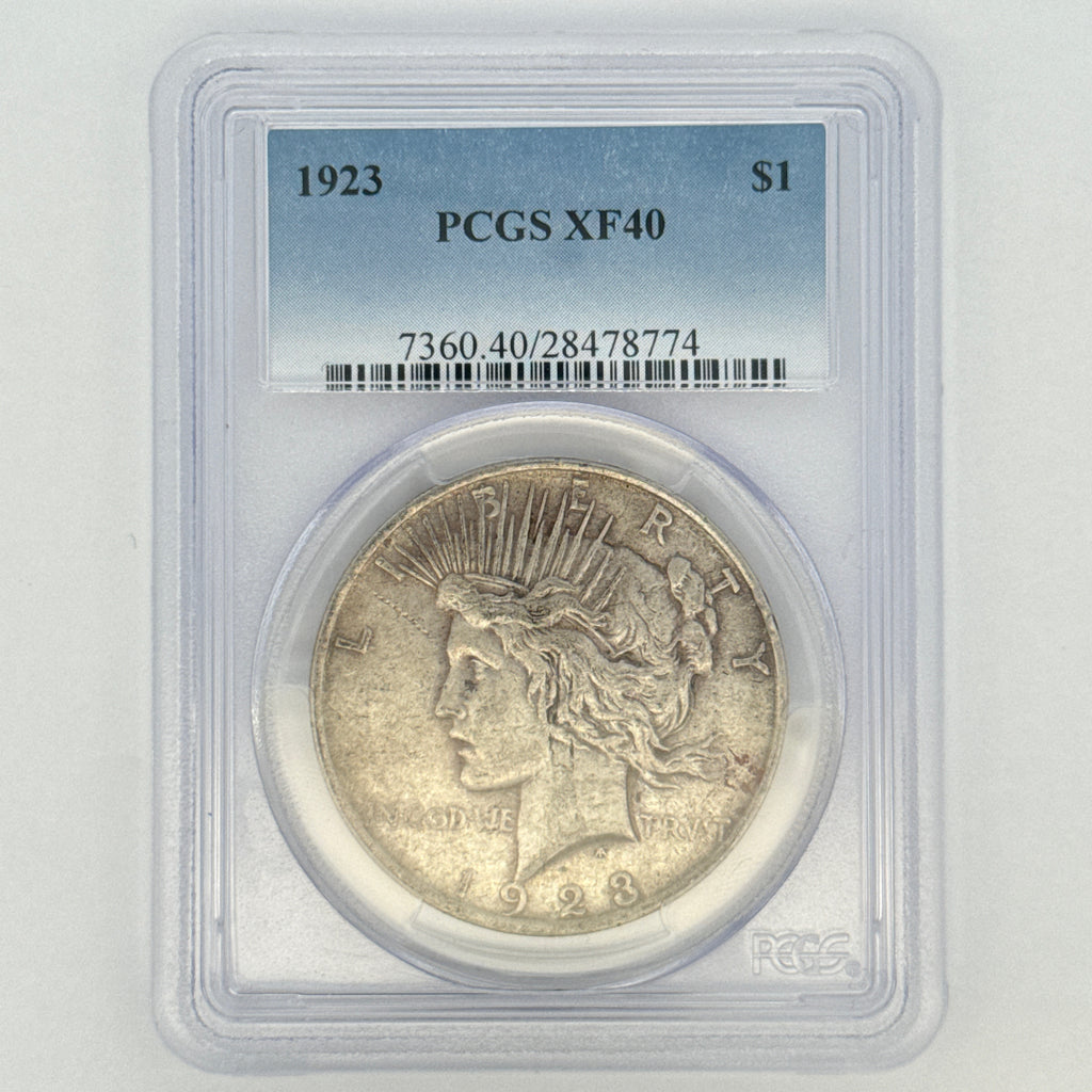 1923 Peace Silver Dollar XF40 PCGS Graded