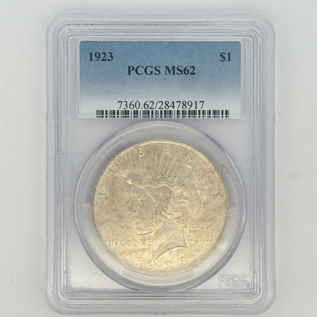 1923 Peace Silver Dollar MS62 PCGS Graded