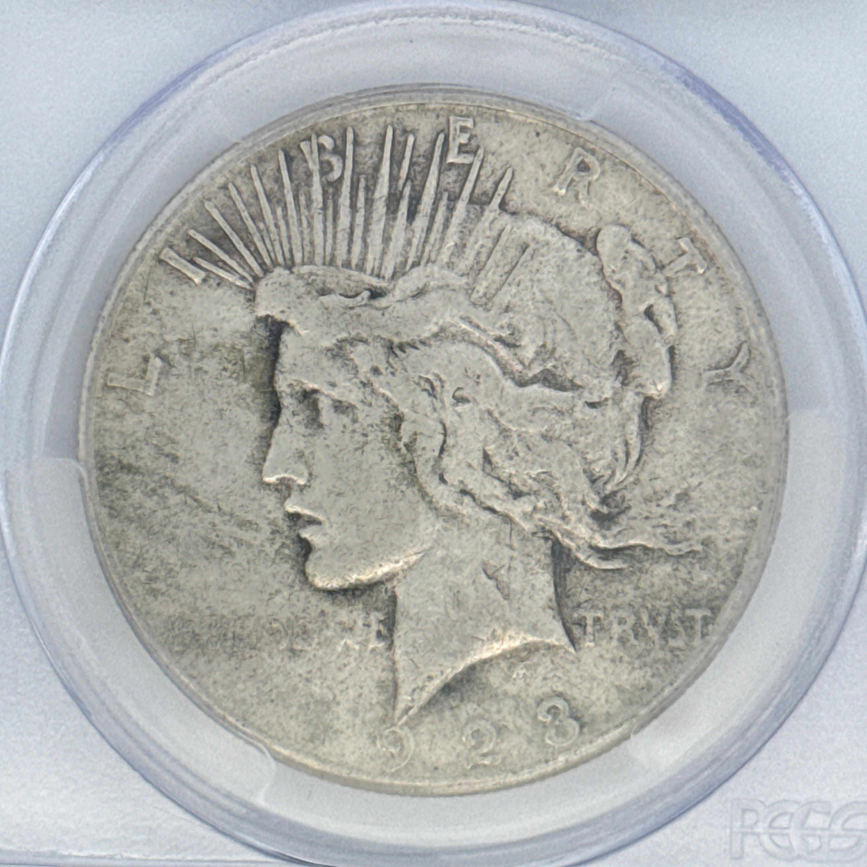 1923-S Peace Silver Dollar F15 PCGS Graded