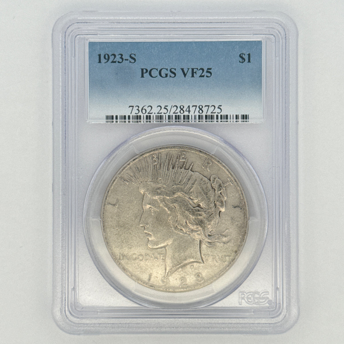 1923-S Peace Silver Dollar VF25 PCGS Graded