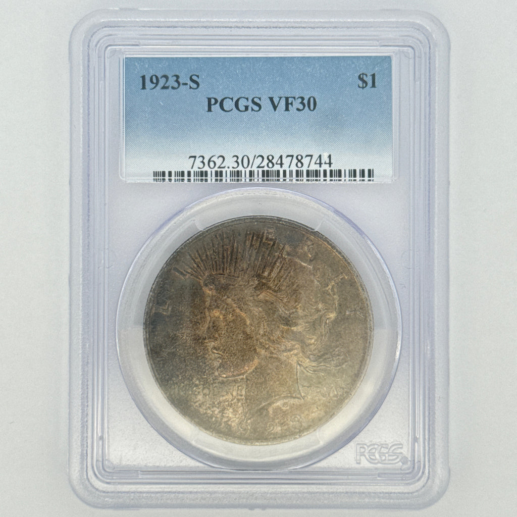 1923-S Peace Silver Dollar VF30 PCGS Graded