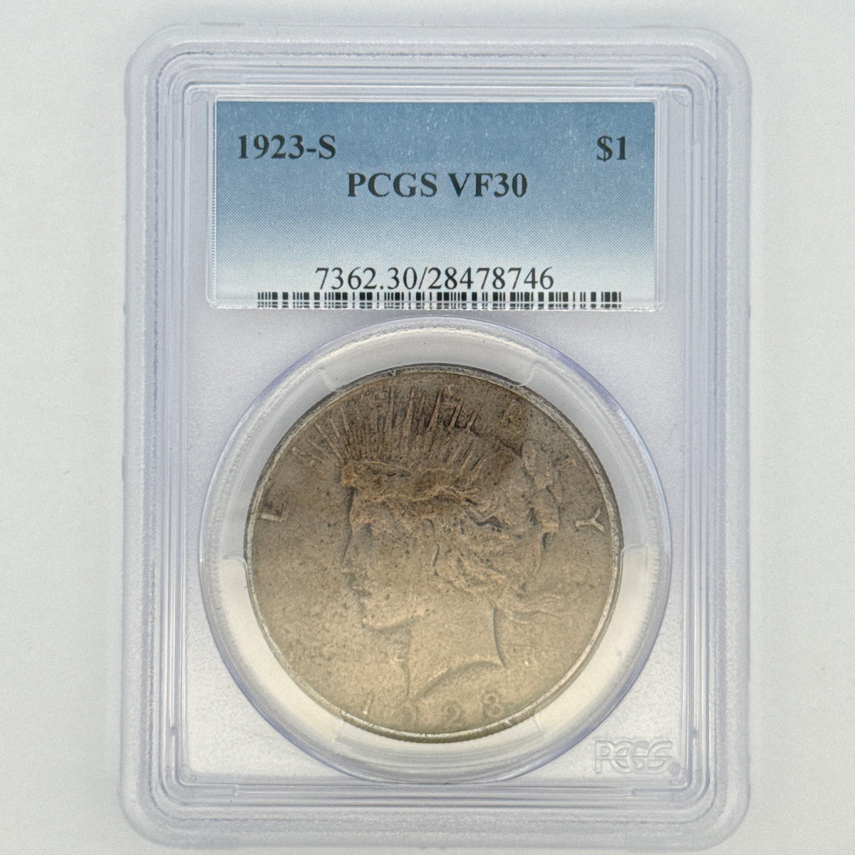 1923-S Peace Silver Dollar VF30 PCGS Graded
