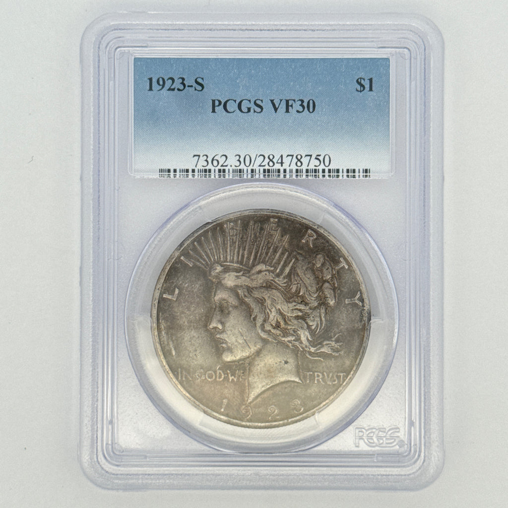 1923-S Peace Silver Dollar VF30 PCGS Graded