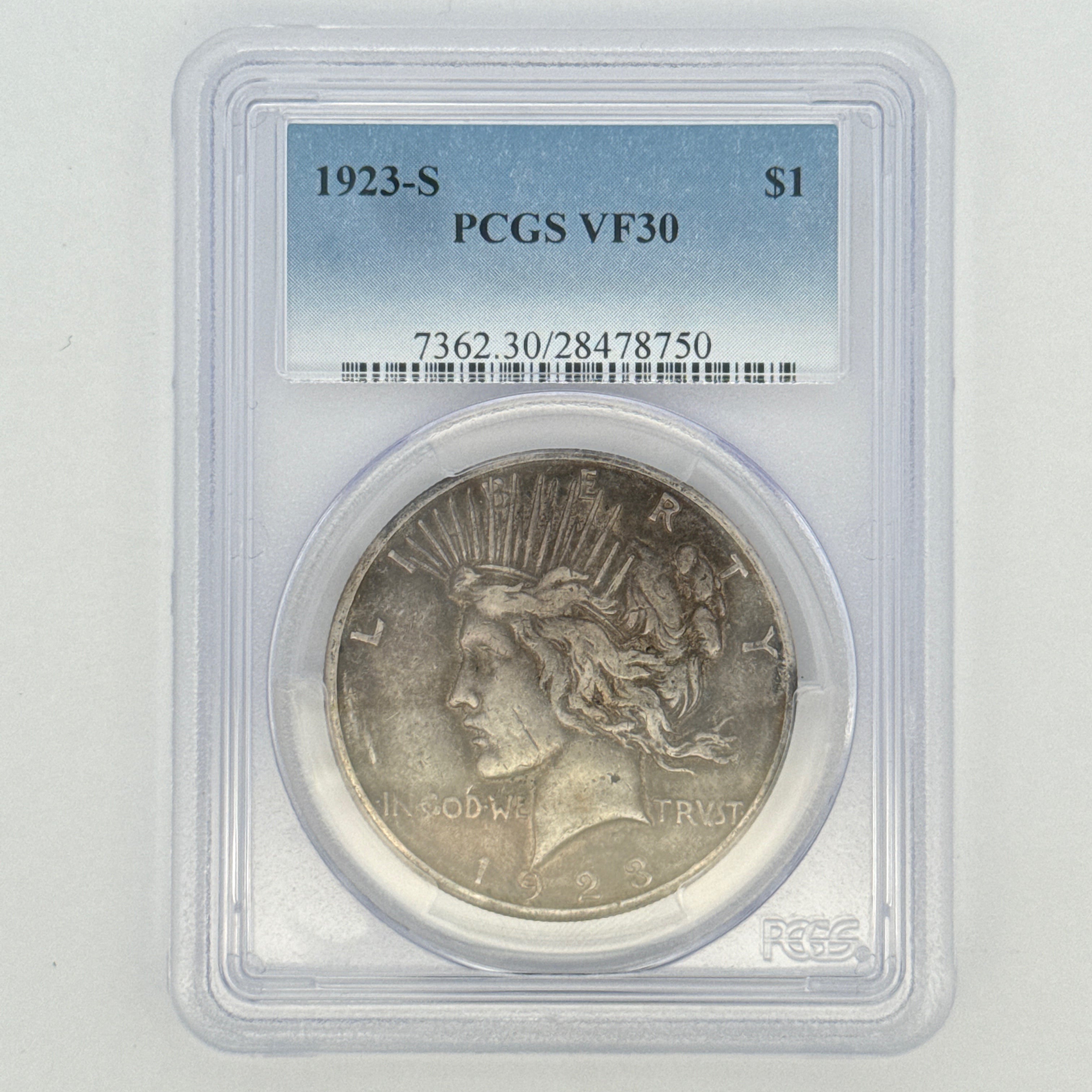 1923-S Peace Silver Dollar VF30 PCGS Graded
