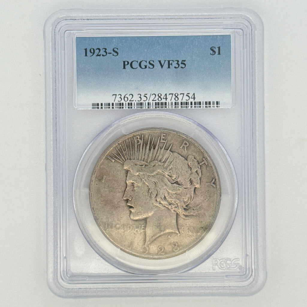 1923-S Peace Silver Dollar VF35 PCGS Graded