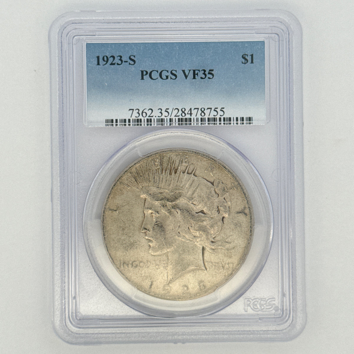 1923-S Peace Silver Dollar VF35 PCGS Graded