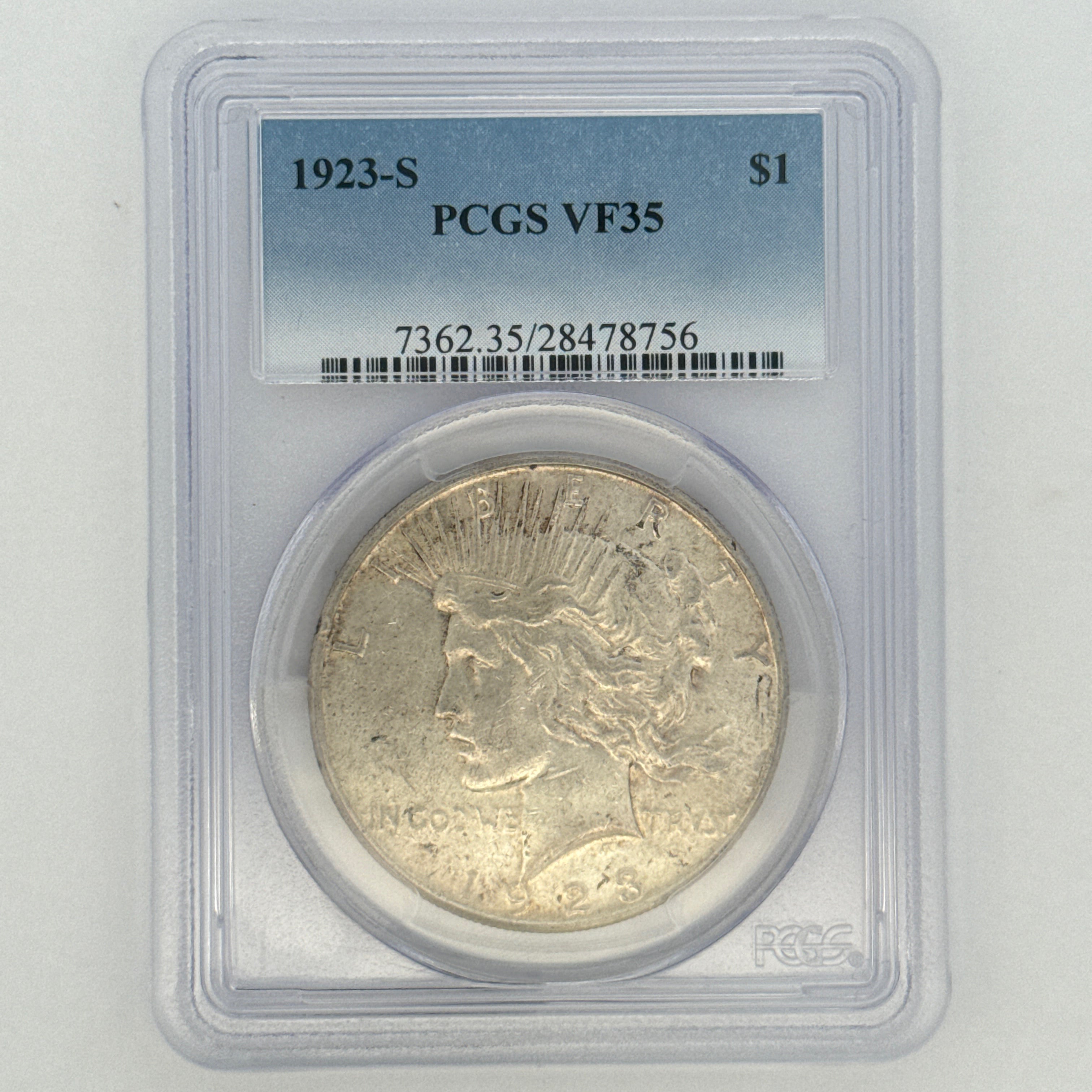 1923-S Peace Silver Dollar VF35 PCGS Graded