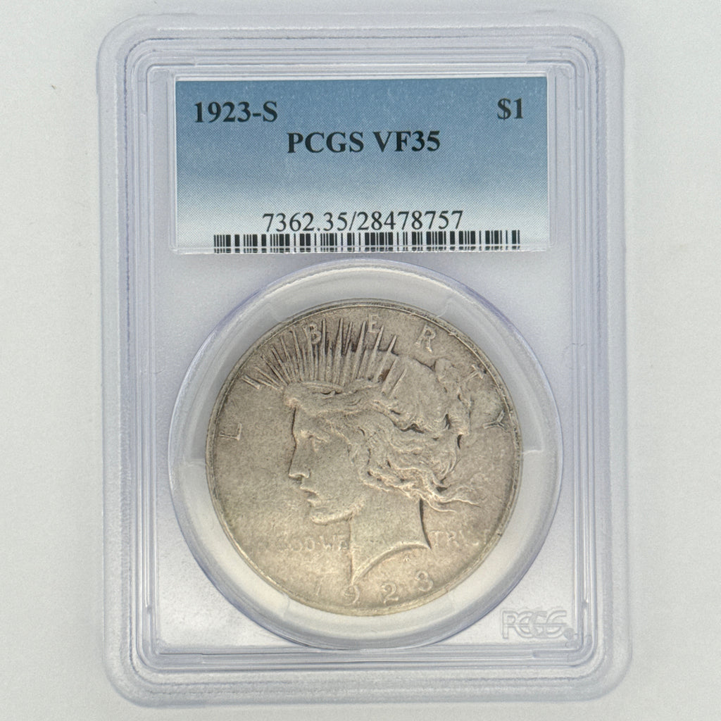 1923-S Peace Silver Dollar VF35 PCGS Graded