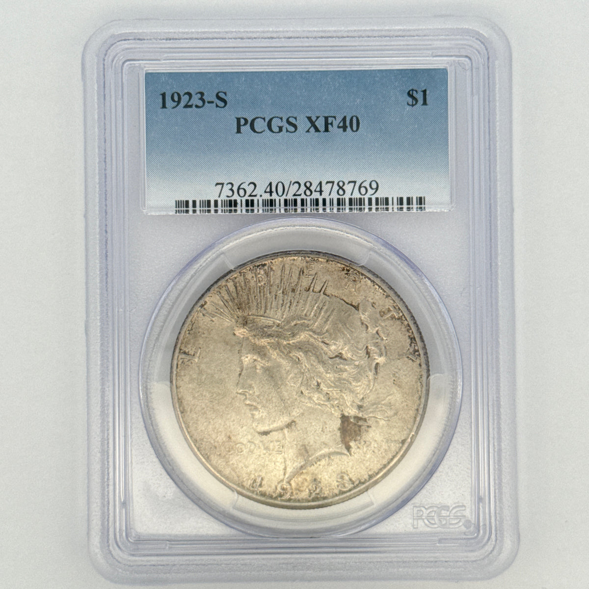 1923-S Peace Silver Dollar XF40 PCGS Graded