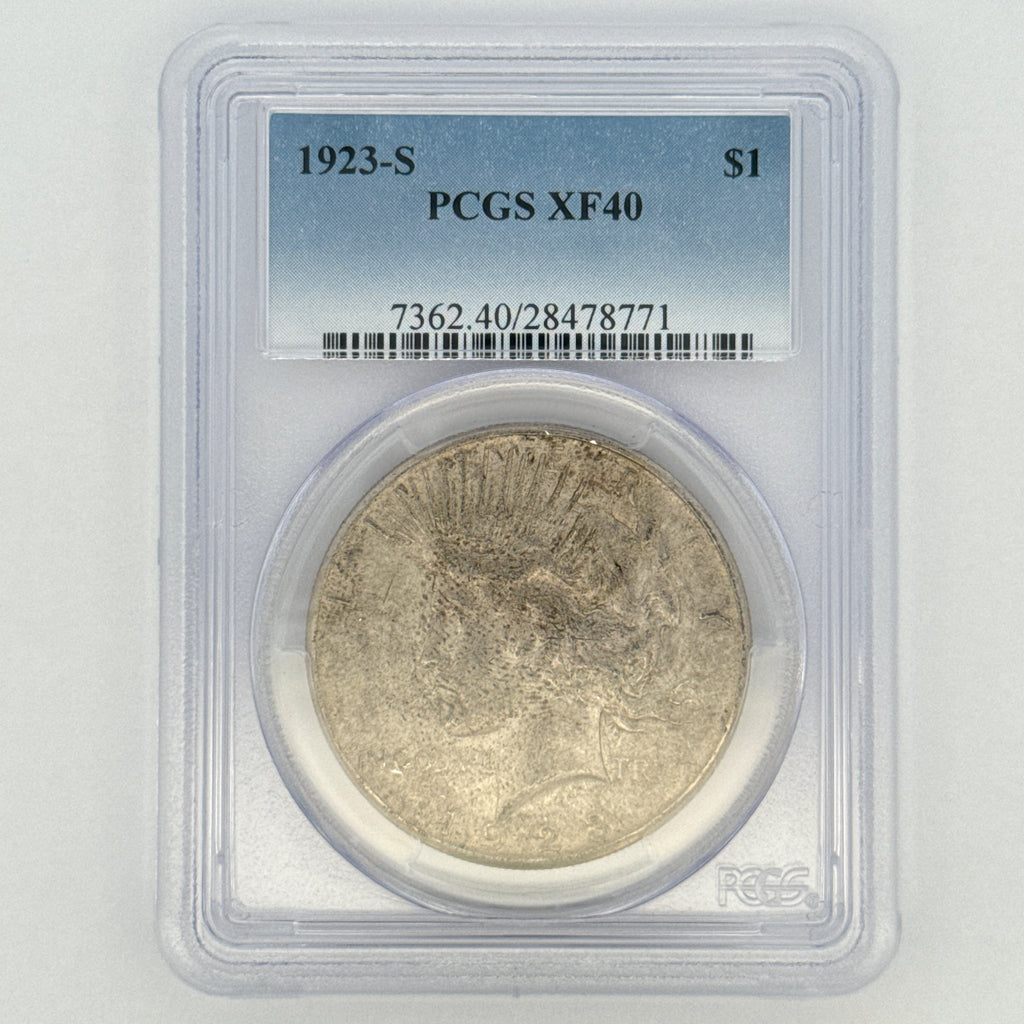 1923-S Peace Silver Dollar XF40 PCGS Graded