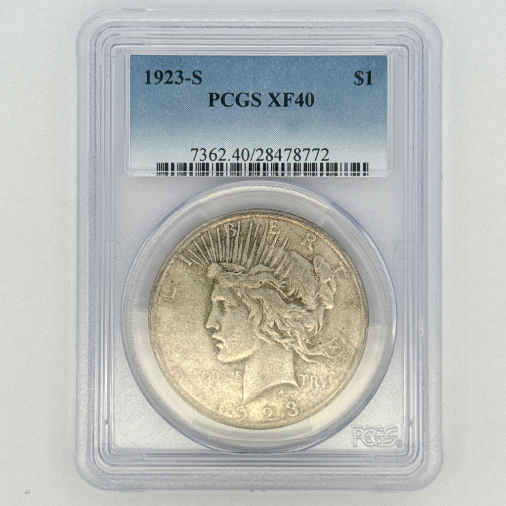 1923-S Peace Silver Dollar XF40 PCGS Graded